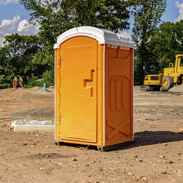 how often are the portable restrooms cleaned and serviced during a rental period in Apache OK